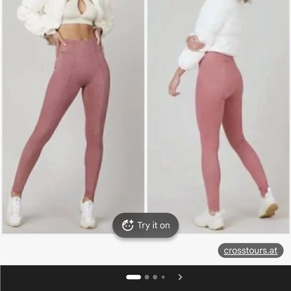 Mauve suede like spanx leggings